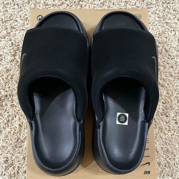 Nike Women’s Calm Elevation Slide Sandals Shoes Black IO0495-001, Size 9 - Picture 7 of 16